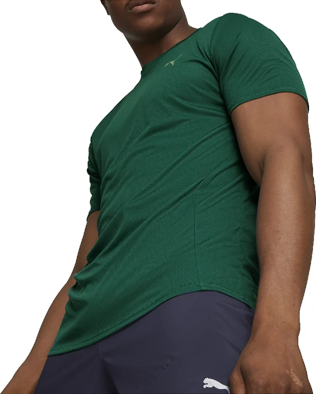 Weekend Offers That Impress Puma Favourite Short Sleeve Mens Running Top - Green