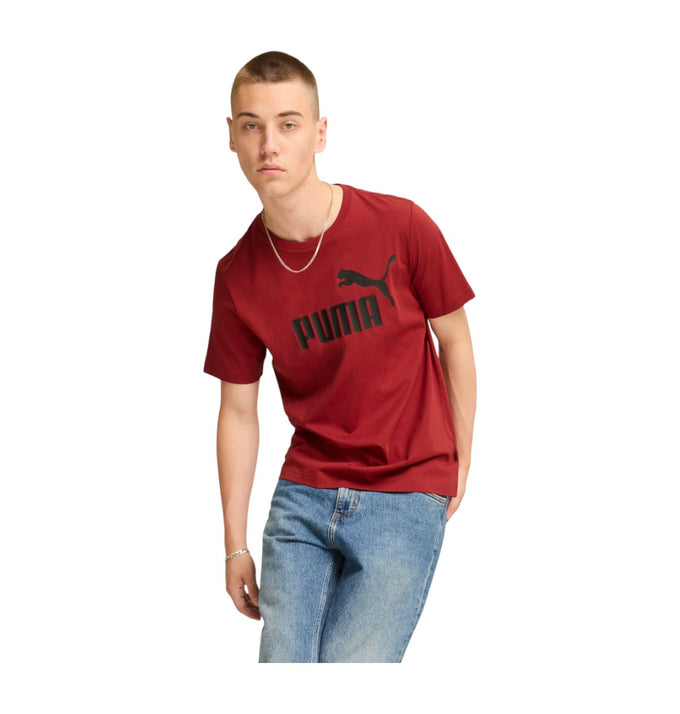 Sale Event PUMA MEN'S ESSENTIALS LOGO RED TEE