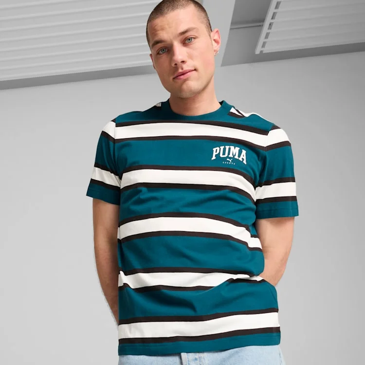 Exclusive Preview PUMA MEN'S SQUAD STRIPE GREEN TEE