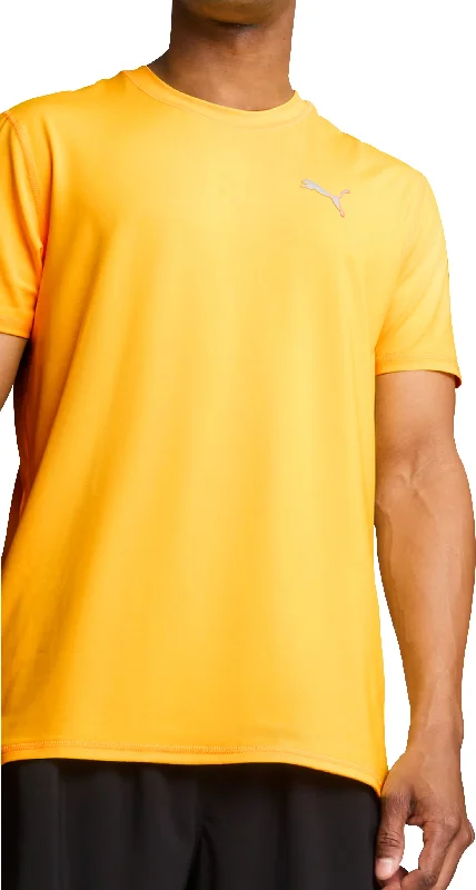 Overstock Sale Puma Run Cloudspun Short Sleeve Mens Running Top - Orange