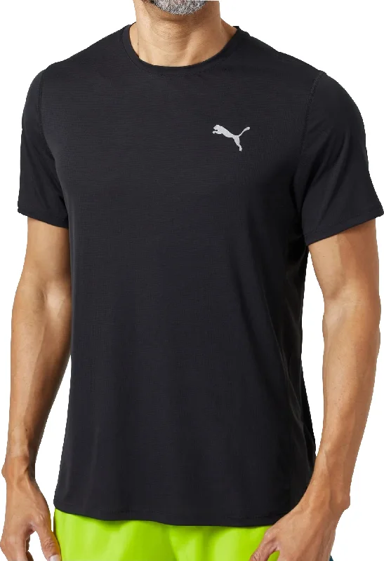 Weekend Savings Sensation Puma Run Favourite Velocity Short Sleeve Mens Running Top - Black