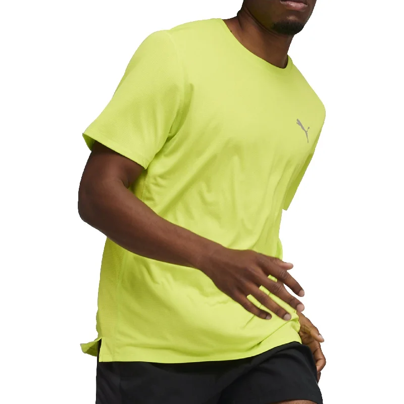 Quick Sale Puma Run Favourite Velocity Short Sleeve Mens Running Top - Green