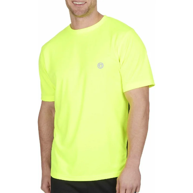 Savings Galore Red Tag Activewear Reflective Short Sleeve Mens Running Top - Yellow