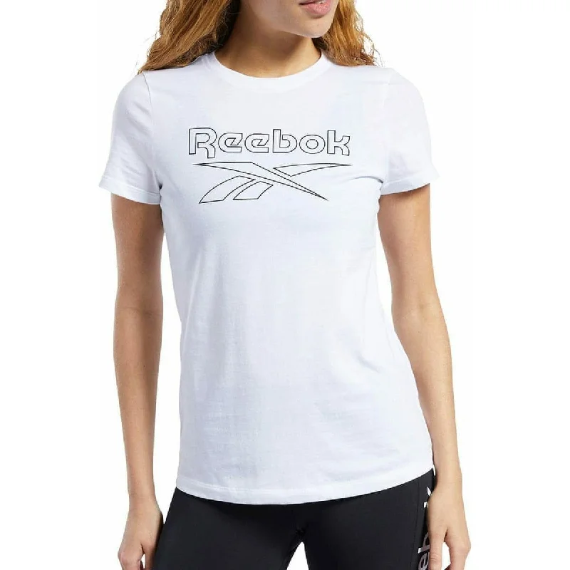 Lowest Rates Reebok Essentials Graphic Short Sleeve Womens Running Top - White