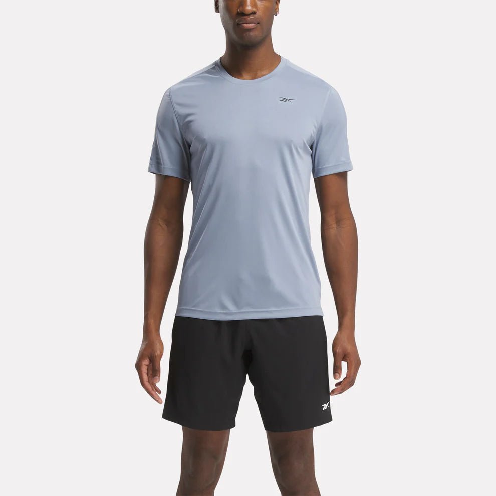 Overstock REEBOK MEN'S SS TECH BLUE TRAINING TEE