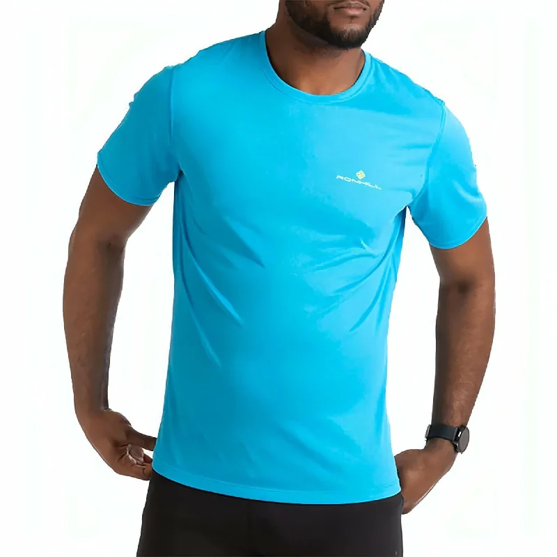Final Clearance Ronhill Core Short Sleeve Mens Running Top - Blue