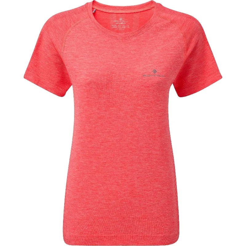 Friends and Family Sale Ronhill Infinity Marathon Short Sleeve Womens Running Top - Pink
