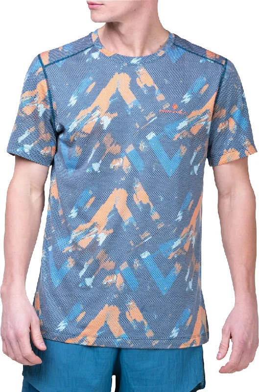 Weekend Bargains to Enjoy Ronhill Tech Golden Hour Short Sleeve Mens Running Top - Blue