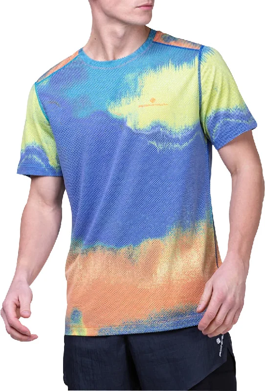 Weekend Deals That Wow Ronhill Tech Golden Hour Short Sleeve Mens Running Top - Blue