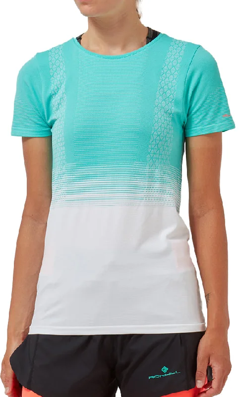 Deal Dash Ronhill Tech Marathon Short Sleeve Womens Running Top - Green