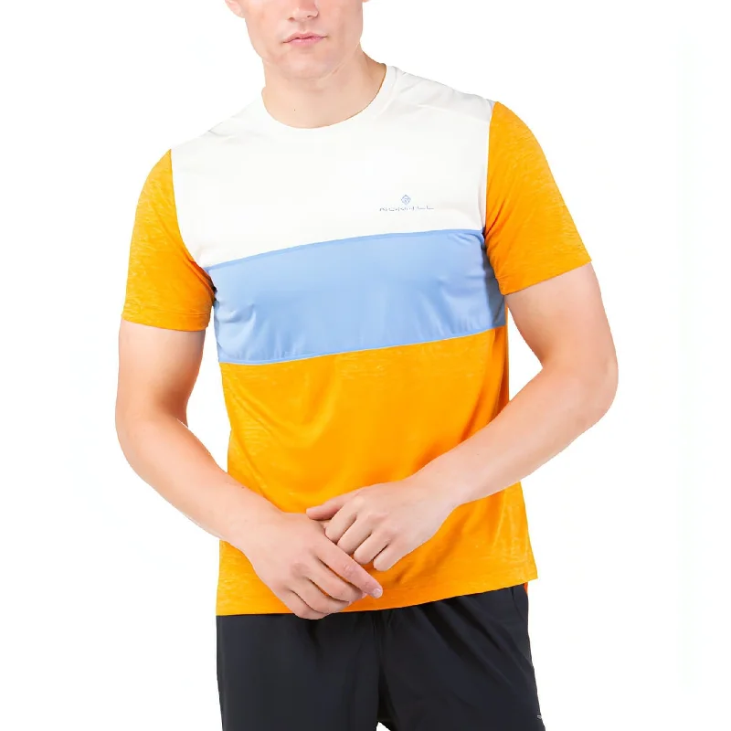 Crazy Savings Ronhill Tech Trio Short Sleeve Mens Running Top - Orange