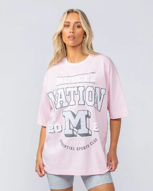 Price Meltdown Sporting Club Oversized Tee - Soft Pink