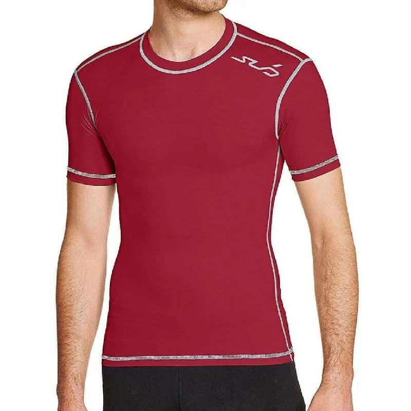 Flash Sale Sub Sports Dual Compression Baselayer Mens Short Sleeve Top - Red