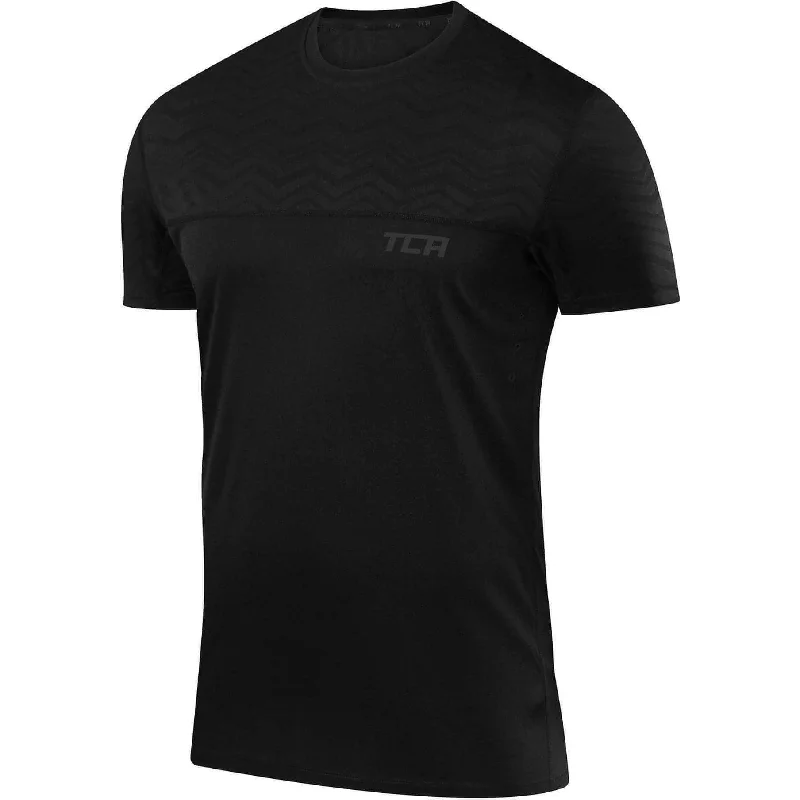 Savings Event TCA Hazard Short Sleeve Mens Training Top - Black
