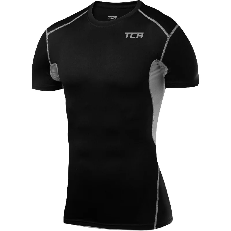 Can't Be Beat TCA HyperFusion Short Sleeve Junior Compression Top - Black