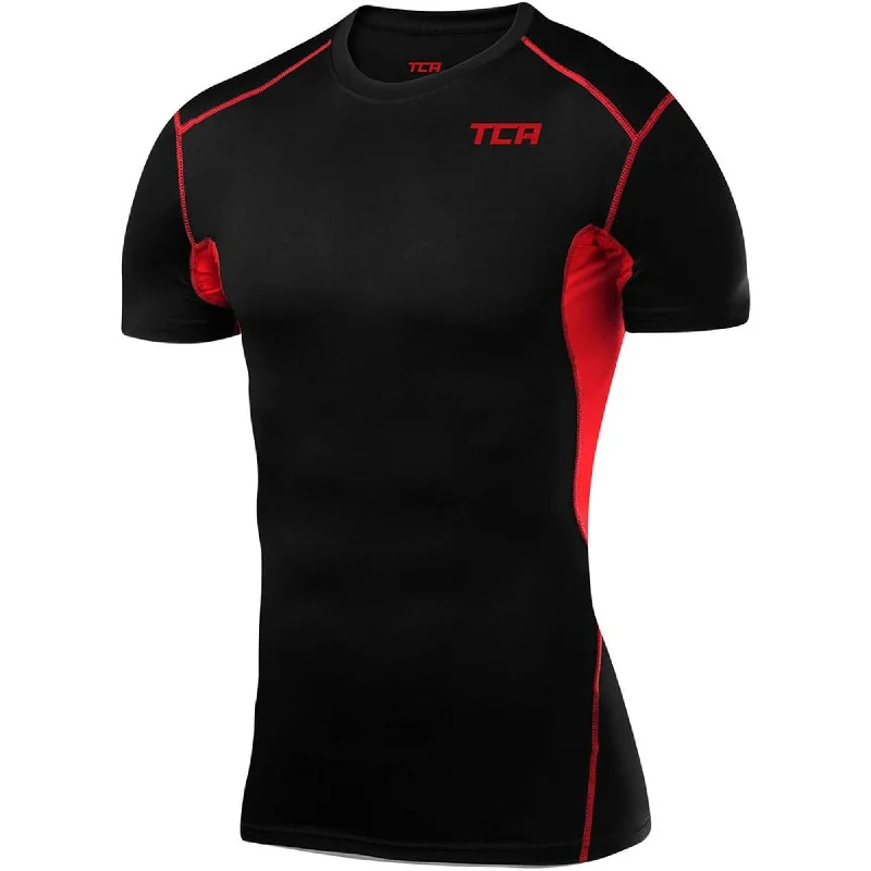 Closeout TCA HyperFusion Short Sleeve Mens Compression Top - Black