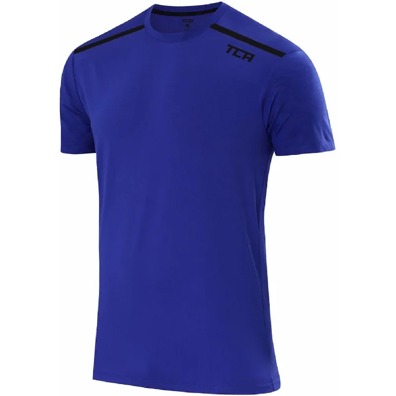 Weekend Specials to Delight TCA Radius Short Sleeve Mens Running Top - Blue