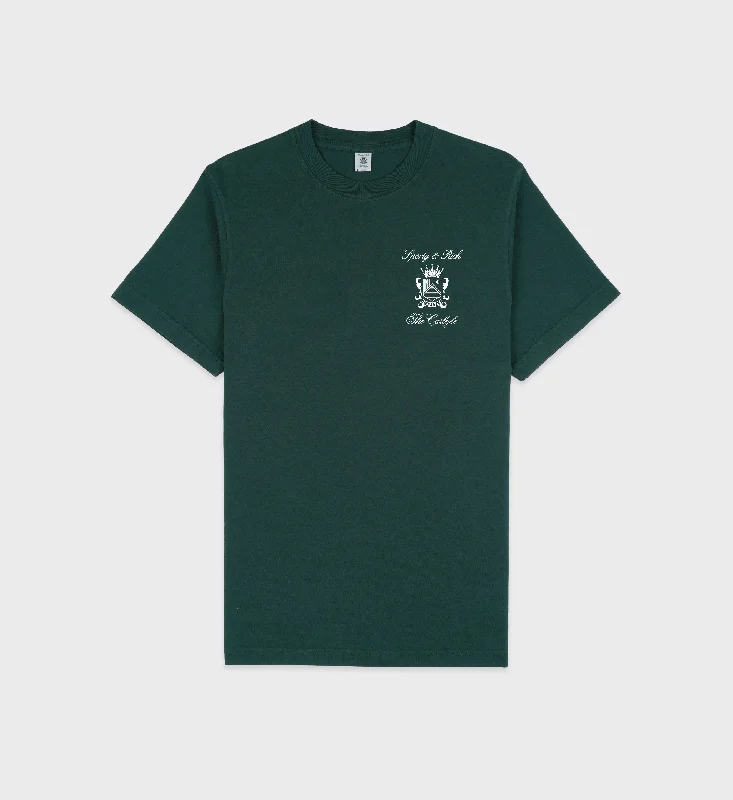Half Price The Carlyle Crest T-Shirt - Forest/White