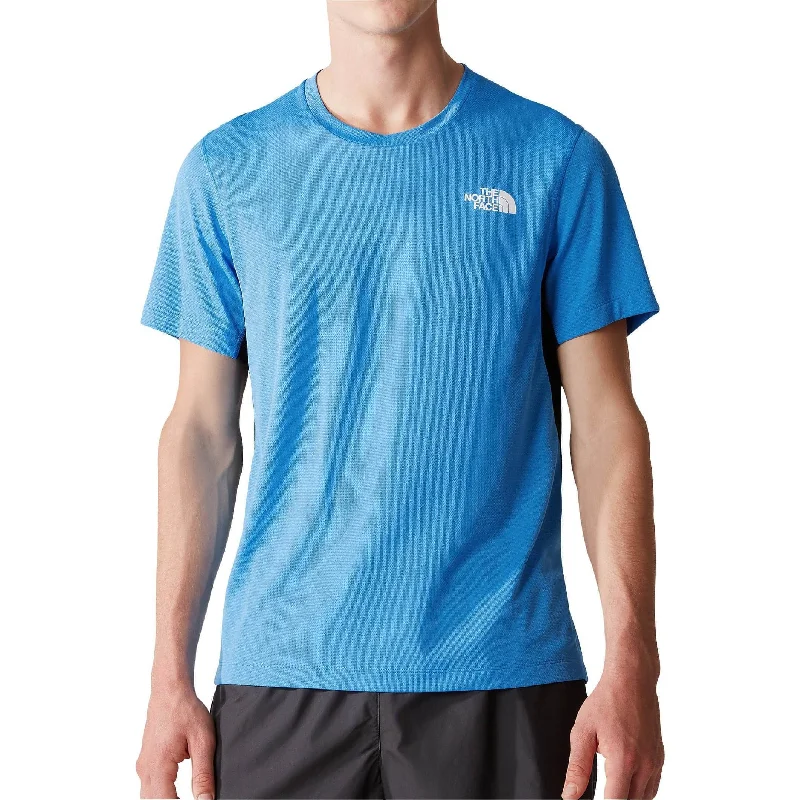 Discount Mania The North Face Lightbright Short Sleeve Mens Running Top - Blue