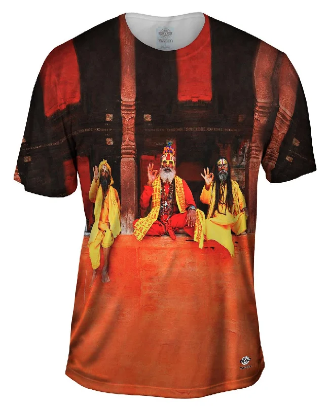 Bonus Offer Three Saddhus At Kathmandu Durbar Square