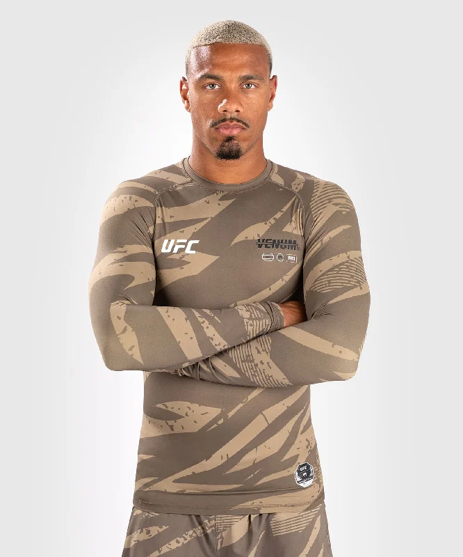 Super Sale UFC Adrenaline by Venum Fight Week Performance Long Sleeve Rashguard - Desert Camo