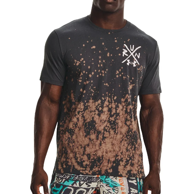 Big Deal Under Armour Destroy All Miles Short Sleeve Mens Running Top - Grey