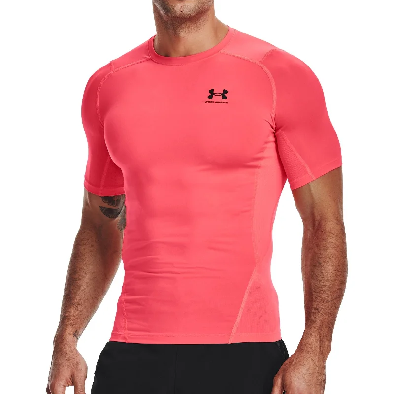 Unmissable Sale Under Armour HeatGear Short Sleeve Mens Running Top - Red