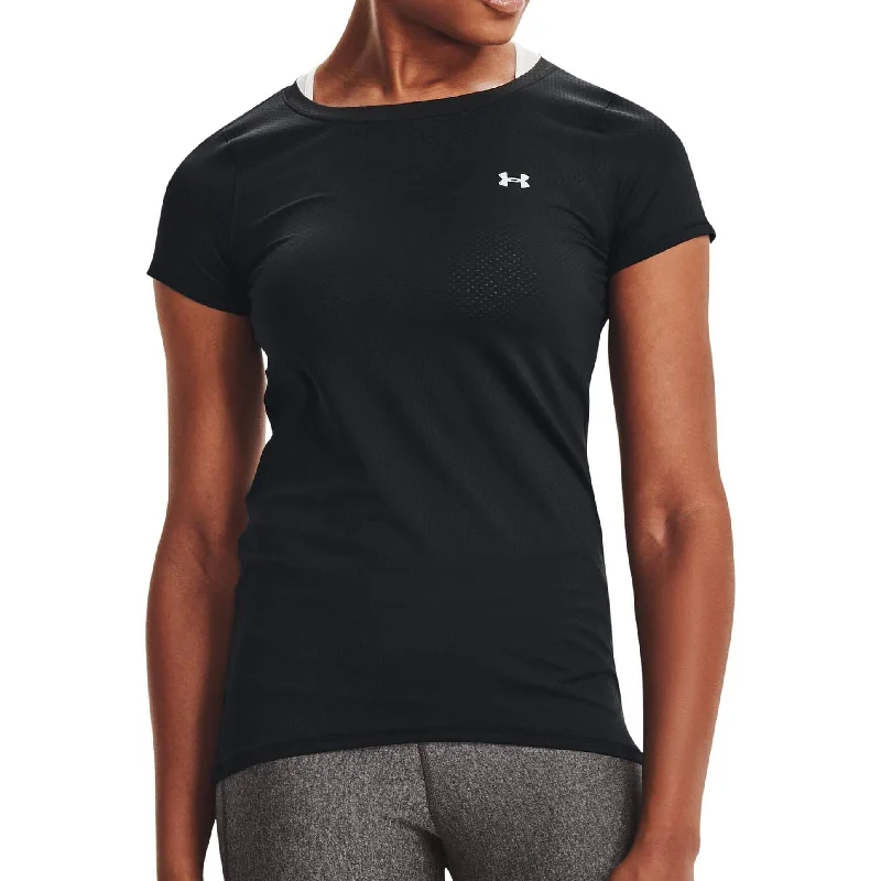 Now Available Under Armour HeatGear Short Sleeve Womens Training Top - Black