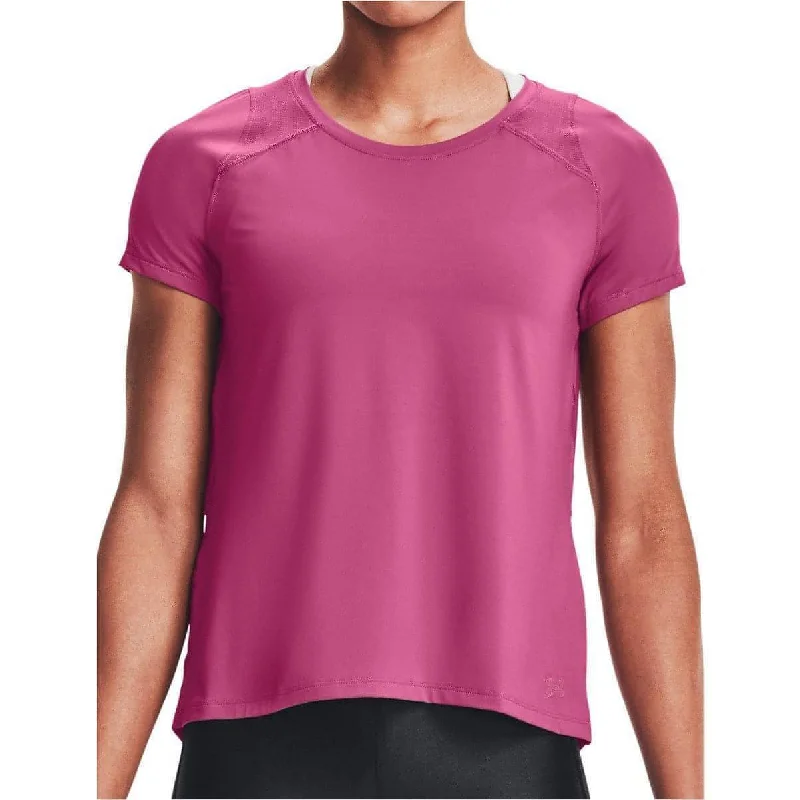 Savings Bonanza Under Armour Iso-Chill Short Sleeve Womens Running Top - Pink