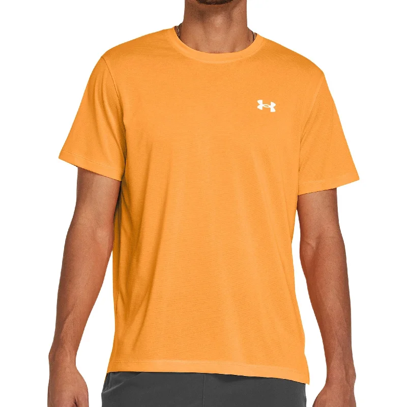 Unmissable Offer Under Armour Launch Short Sleeve Mens Running Top - Orange