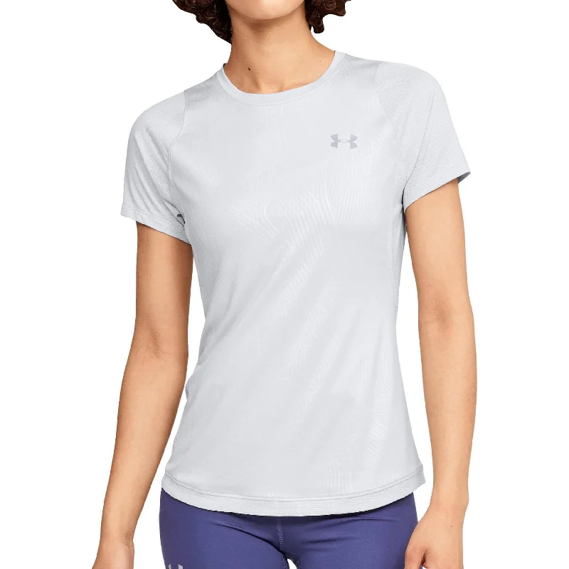 Can't Miss Under Armour Qualifier Iso-Chill Short Sleeve Womens Running Top - Grey
