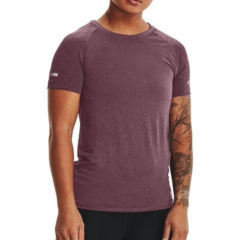 Great Deals Under Armour Seamless Short Sleeve Womens Running Top - Purple