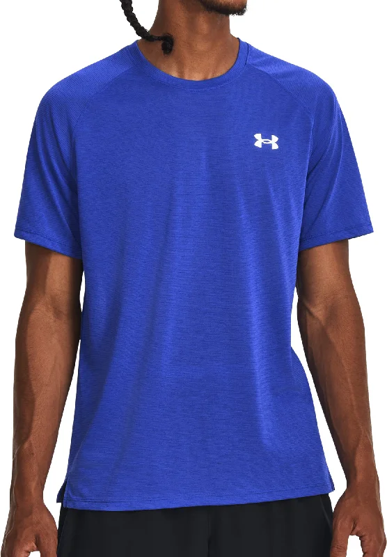Weekend Savings Spree Under Armour Streaker Short Sleeve Mens Running Top - Blue