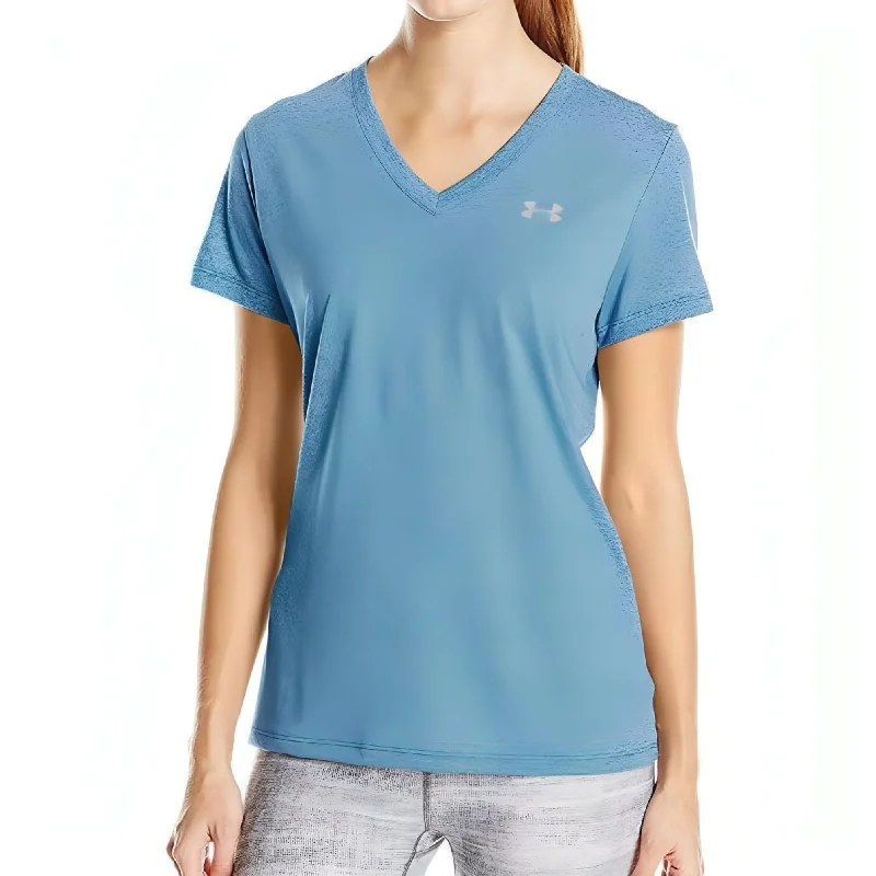 Exclusive Access Under Armour Threadborne Twist Short Sleeve Womens Running Top - Blue
