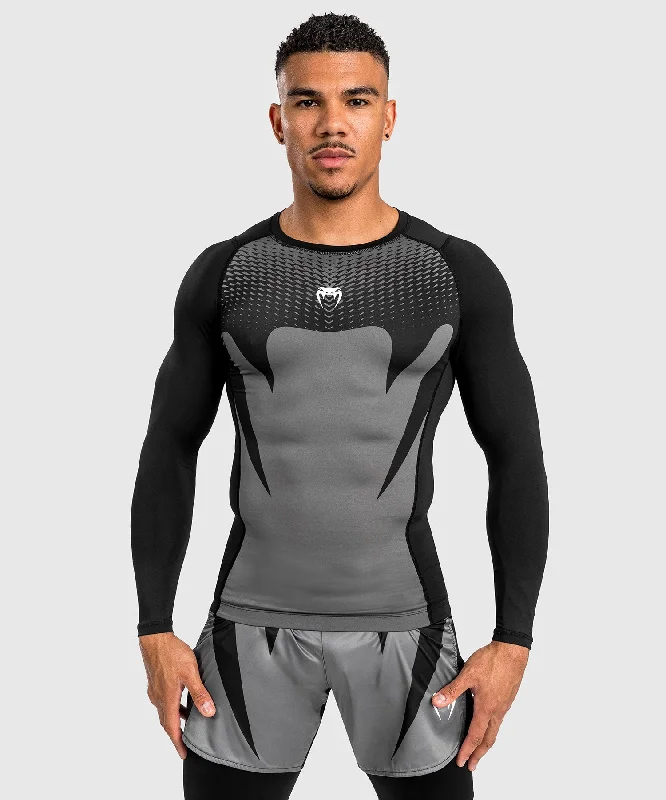 Early Bird Venum Attack Men's Long Sleeve Rashguard - Black/Grey