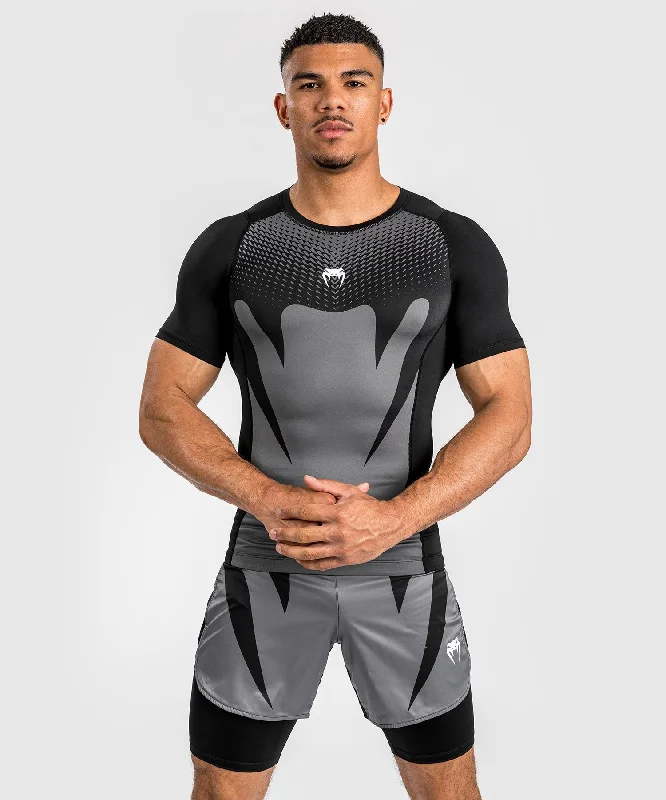 Value Deals Venum Attack Men's Short Sleeve Rashguard - Black/Grey