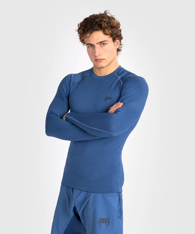 Shop and Save Venum Contender Men’s Long Sleeve Rashguard - Blue