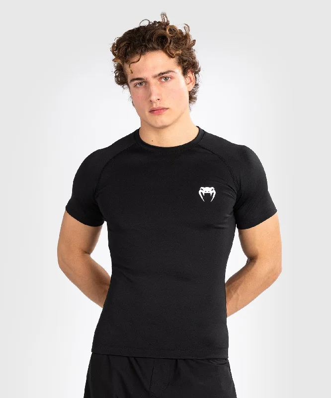 Midnight Madness Venum Contender Men’s Short Sleeve Rashguard - Black/White