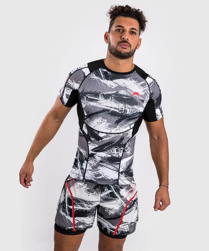 Daily Deals Venum Electron 3.0 Short Sleeve Rashguard - Grey/Red