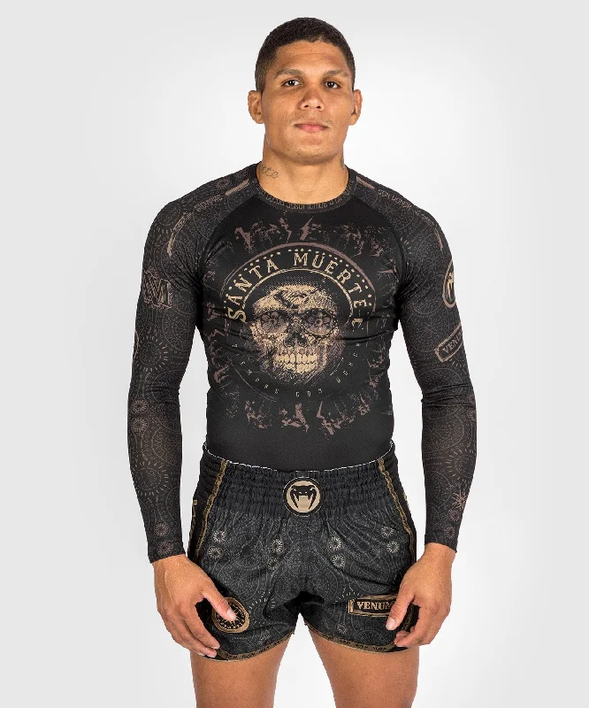 Value Deals Venum Santa Muerte Dark Side - Rashguard Long Sleeves - Black/Brown