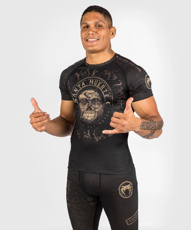Sale Event Venum Santa Muerte Dark Side - Rashguard Short Sleeves - Black/Brown