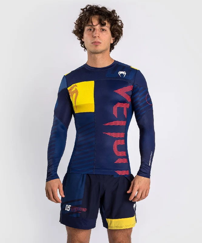 Price Cut Venum Sport 05 Rashguard Long Sleeves - Blue/Yellow