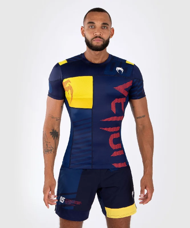 Unmissable Offer Venum Sport 05 Rashguard Short Sleeves - Blue/Yellow