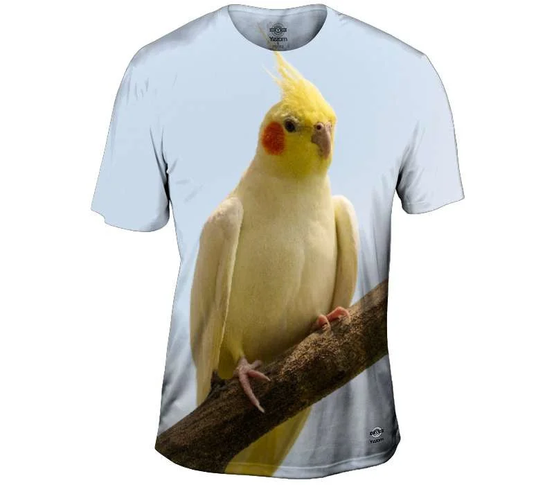 Mega Deal Yellow Cockatiel on a Branch